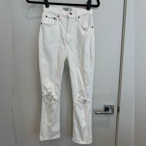 Abercrombie & Fitch White Women’s Straight Jeans